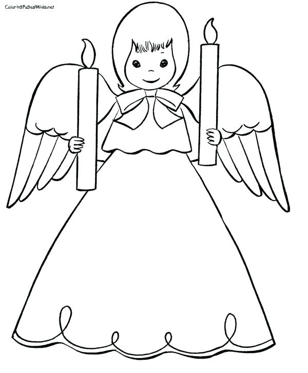 600x727 Angels Coloring Pages Free Angel Coloring Pages Cute Angel 5 Angel