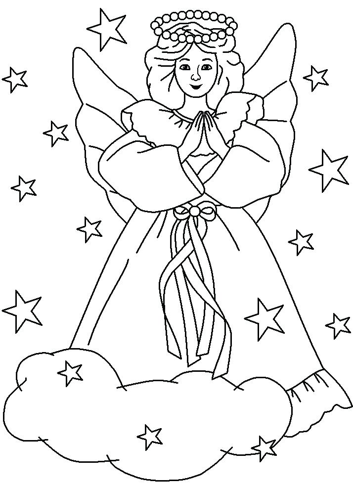 714x989 Angel Coloring Pages For Preschool