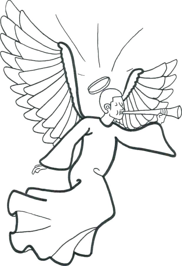 618x902 Angel Coloring Pages For Preschool Angel Coloring Page Angel
