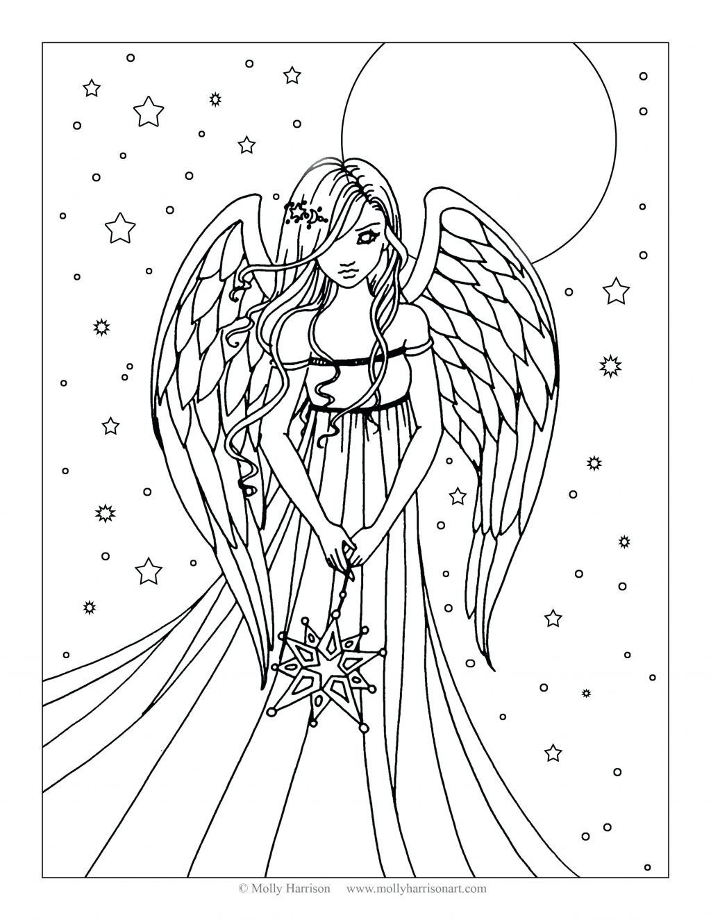 1024x1325 Coloring Pages ~ Angel Coloring Page Free By Molly Fantasy Art