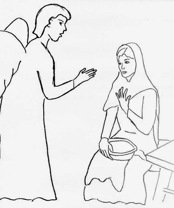587x702 Angel Gabriel Coloring Pages