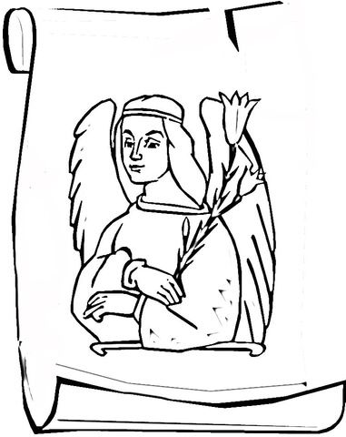 381x480 Click To See Printable Version Of Angel Gabriel Coloring Page