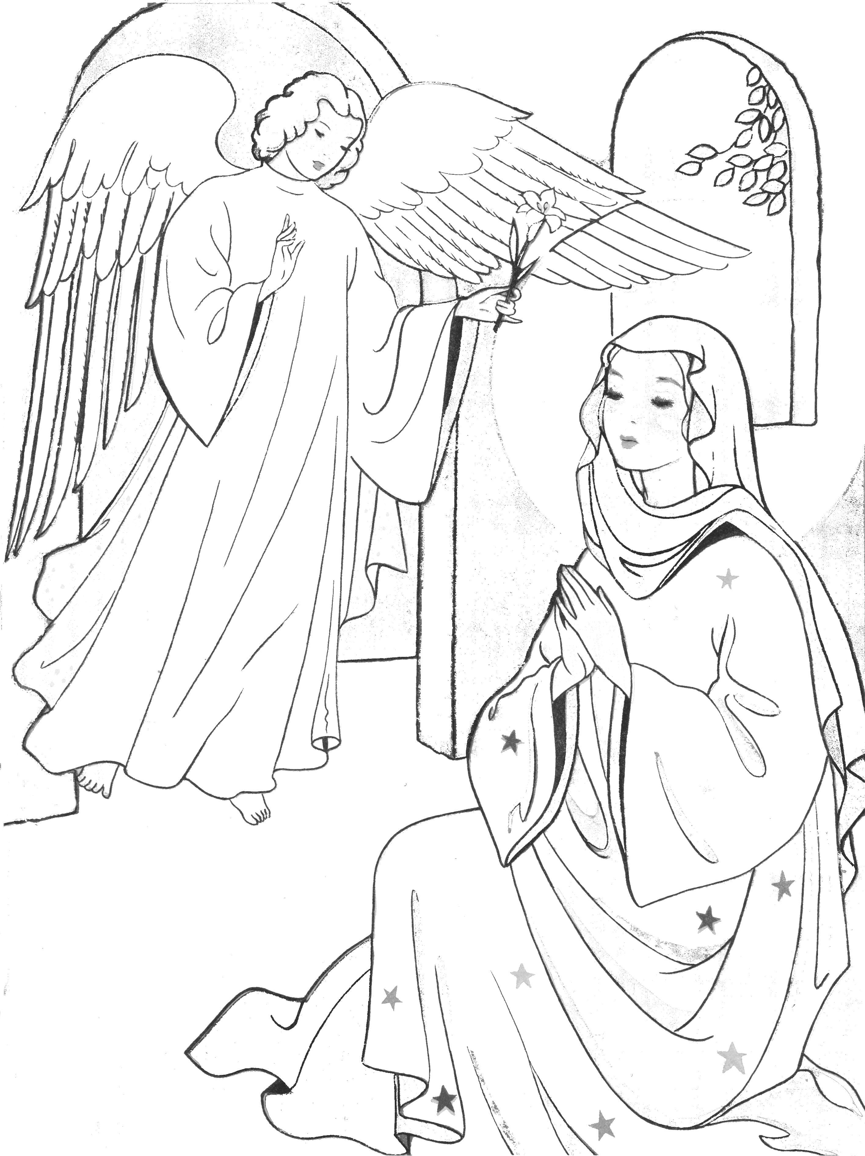 2833x3784 Feasts Of Mary Archives Family In Feast And Feria Gabriel Coloring