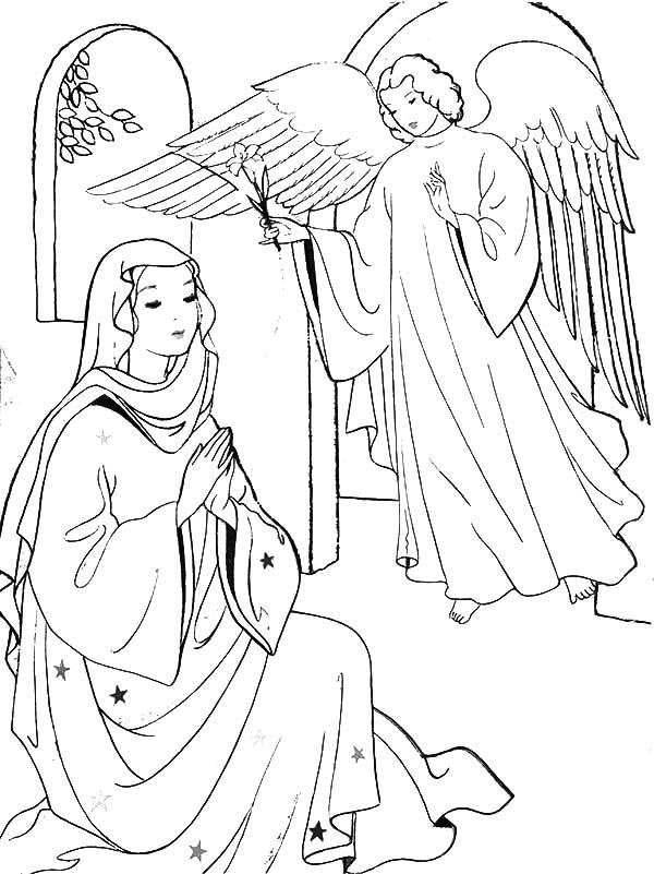 600x801 Joseph And Angel Gabriel Coloring Page