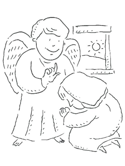 500x666 Mary And Gabriel Coloring Page Arch Angel Gabriel Visits Mary
