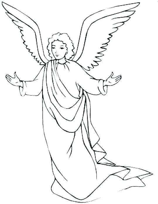 540x695 Mesmerizing Angel Gabriel Coloring Page Coloring Book A Holiday