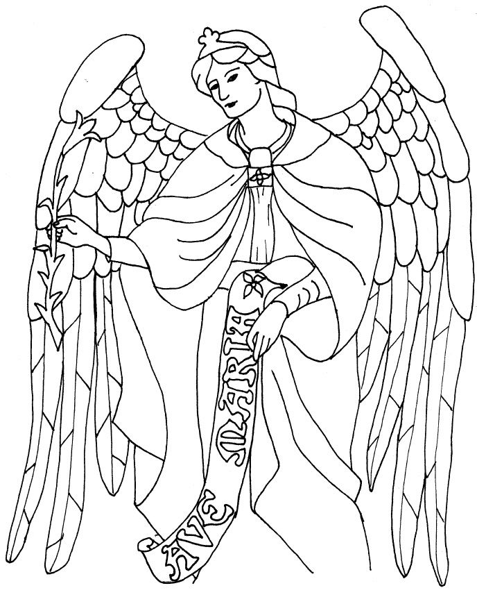 688x883 Saint Gabriel Coloring Page Angels Gabriel, Church