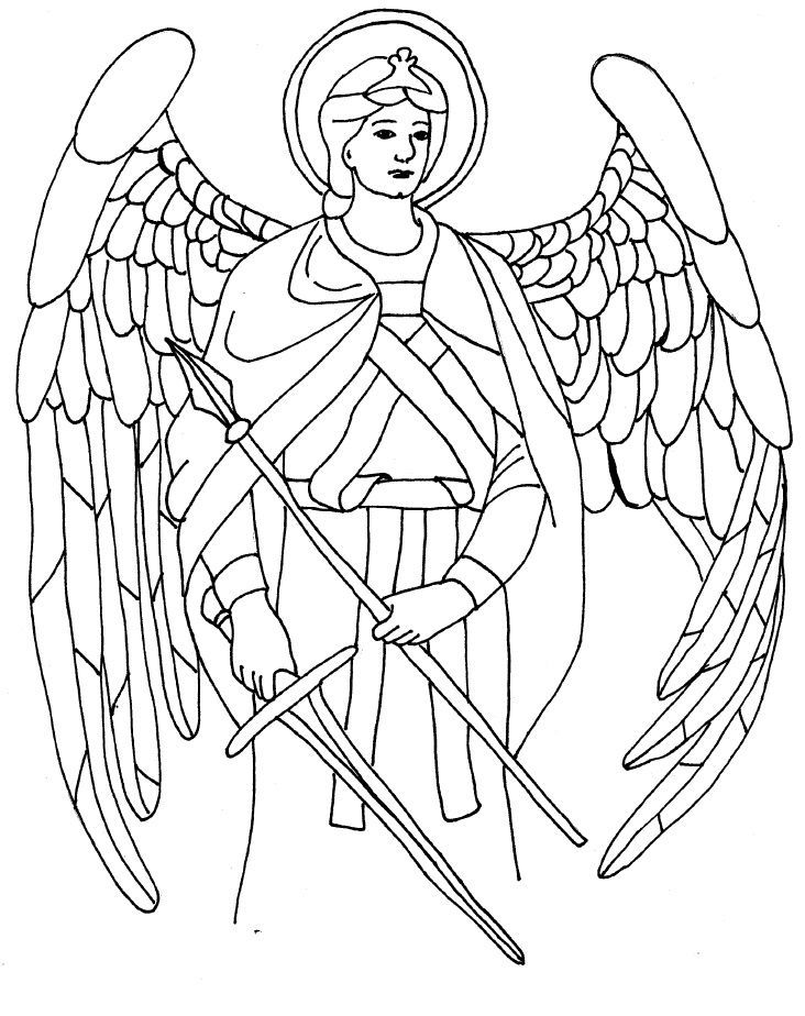 732x924 Angel Gabriel Coloring Pages