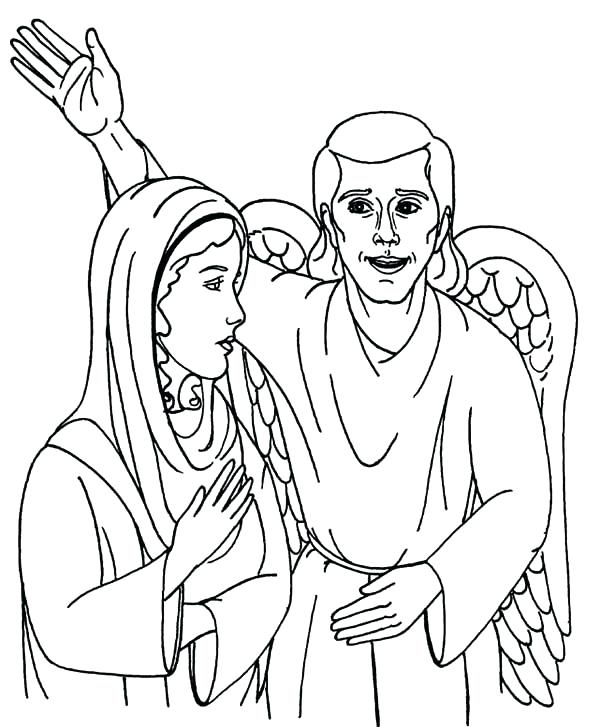 600x727 Angel Gabriel Coloring Page Angel Coloring Page Coloring Page