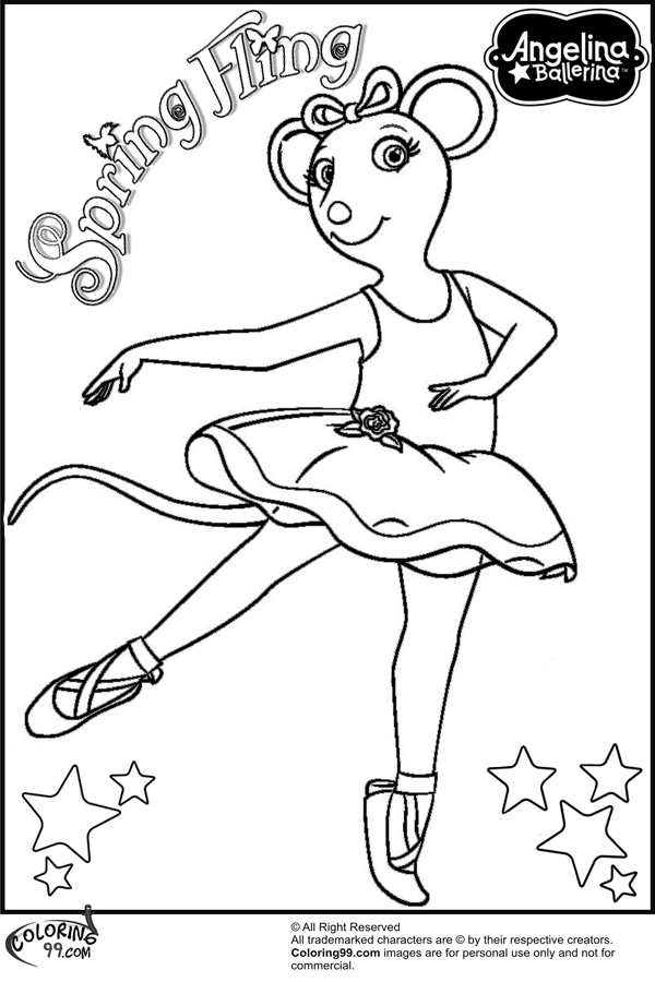 Angelina Ballerina Coloring Pages