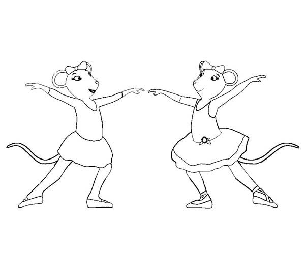 600x500 Angelina Ballerina Coloring Pages Angelina Ballerina And Friend