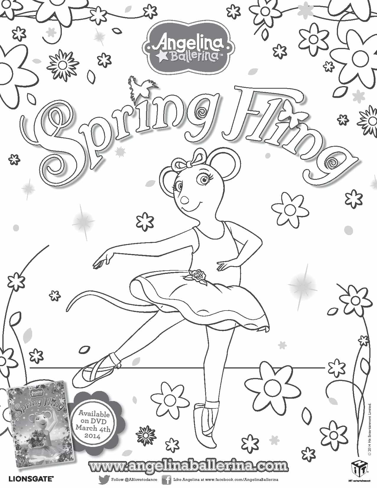 1275x1650 Angelina Ballerina Coloring Pages To Print
