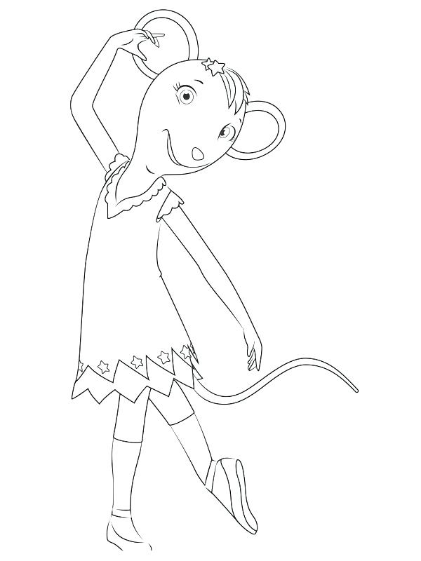600x800 Dibujo Para Colorear Angelina Ballerina Para Little Coloring Pages