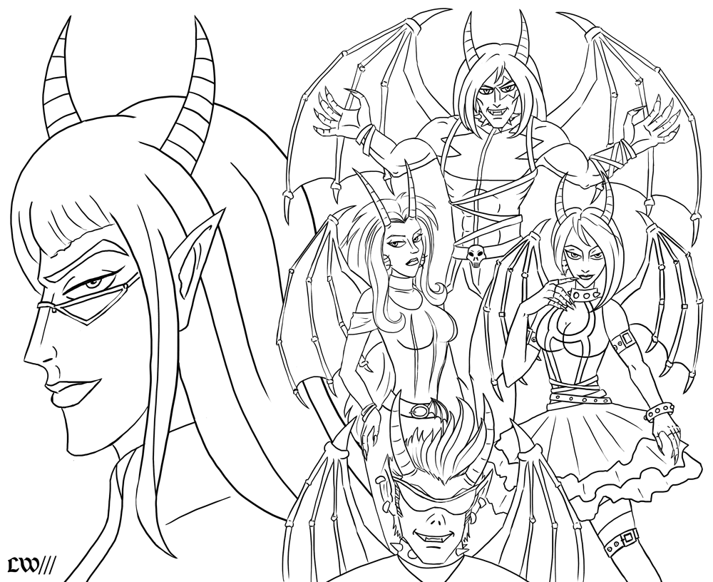 1000x816 Angel And Demon Coloring Coloring Pages, Demon Coloring Pages