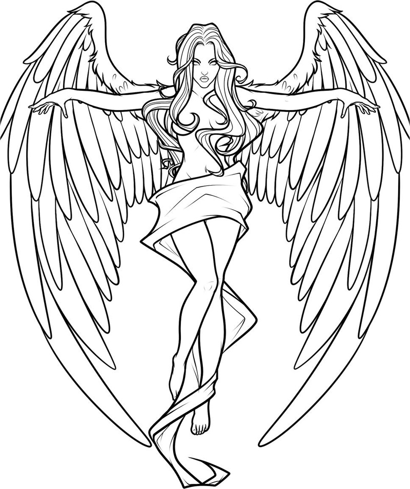 800x954 Angel Coloring Pages For Adults Angel Coloring Pages For Adults