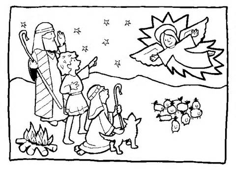 480x347 Shepherds And Angels Coloring Pages Shepherds And Angel Coloring