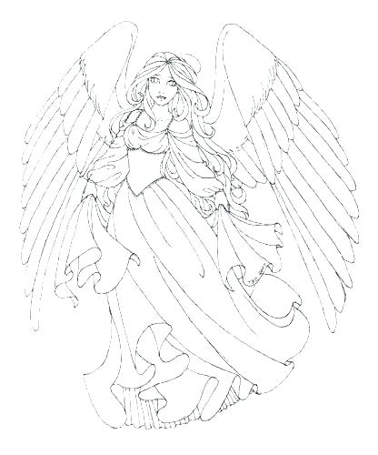 416x500 Angel Coloring Sheets