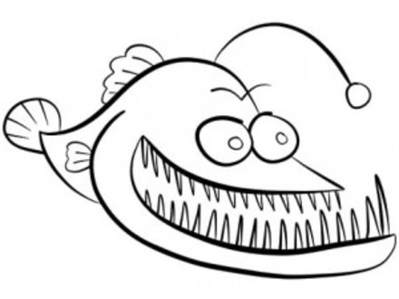 440x330 Fish Coloring Pages For Kids 8 Pics Of Underwater Fish, Angler