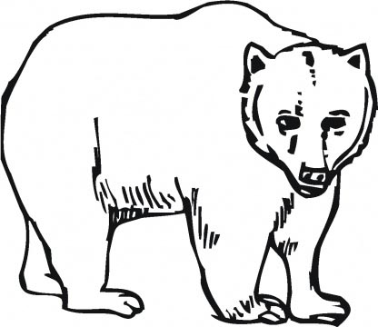 416x360 Bear Is Angry Coloring Page Netart Grizzly Bear Coloring Pages