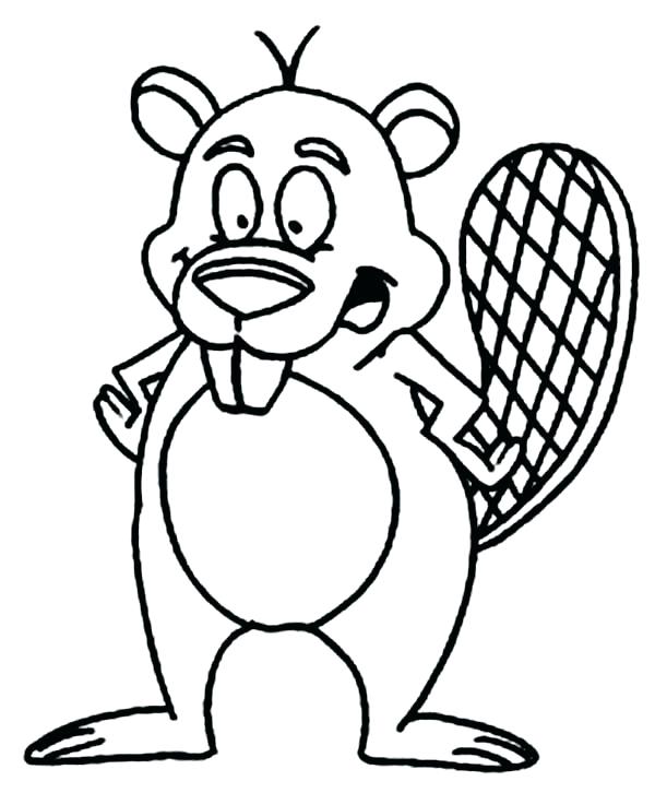 600x726 Beaver Coloring Page Beavers Coloring Pages Cartoon Beaver