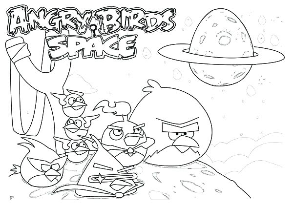 600x424 Angry Birds Coloring Pages Pdf Free Interesting Space