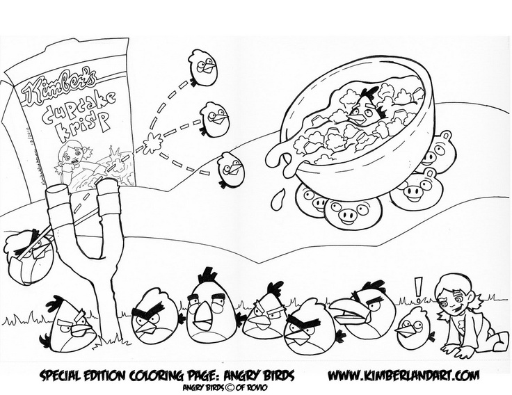 Angry Birds Christmas Coloring Pages