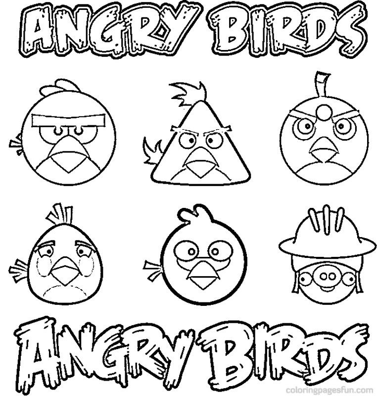 762x800 Angry Birds Coloring Pages 12 Intended For Bird Plans 17