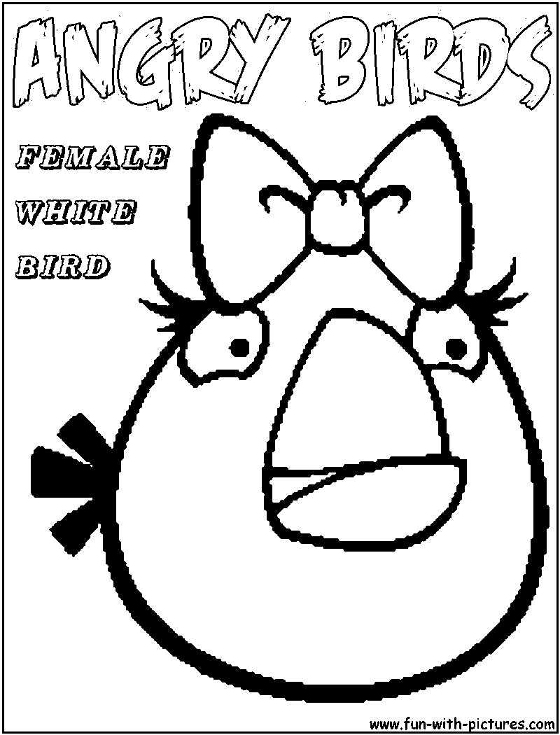 Angry Birds Coloring Pages Red Bird
