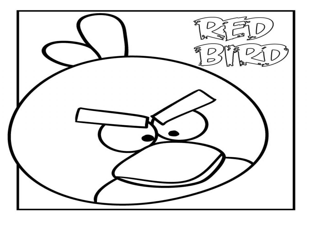 1280x960 Anger Coloring Pages Red Angry Bird