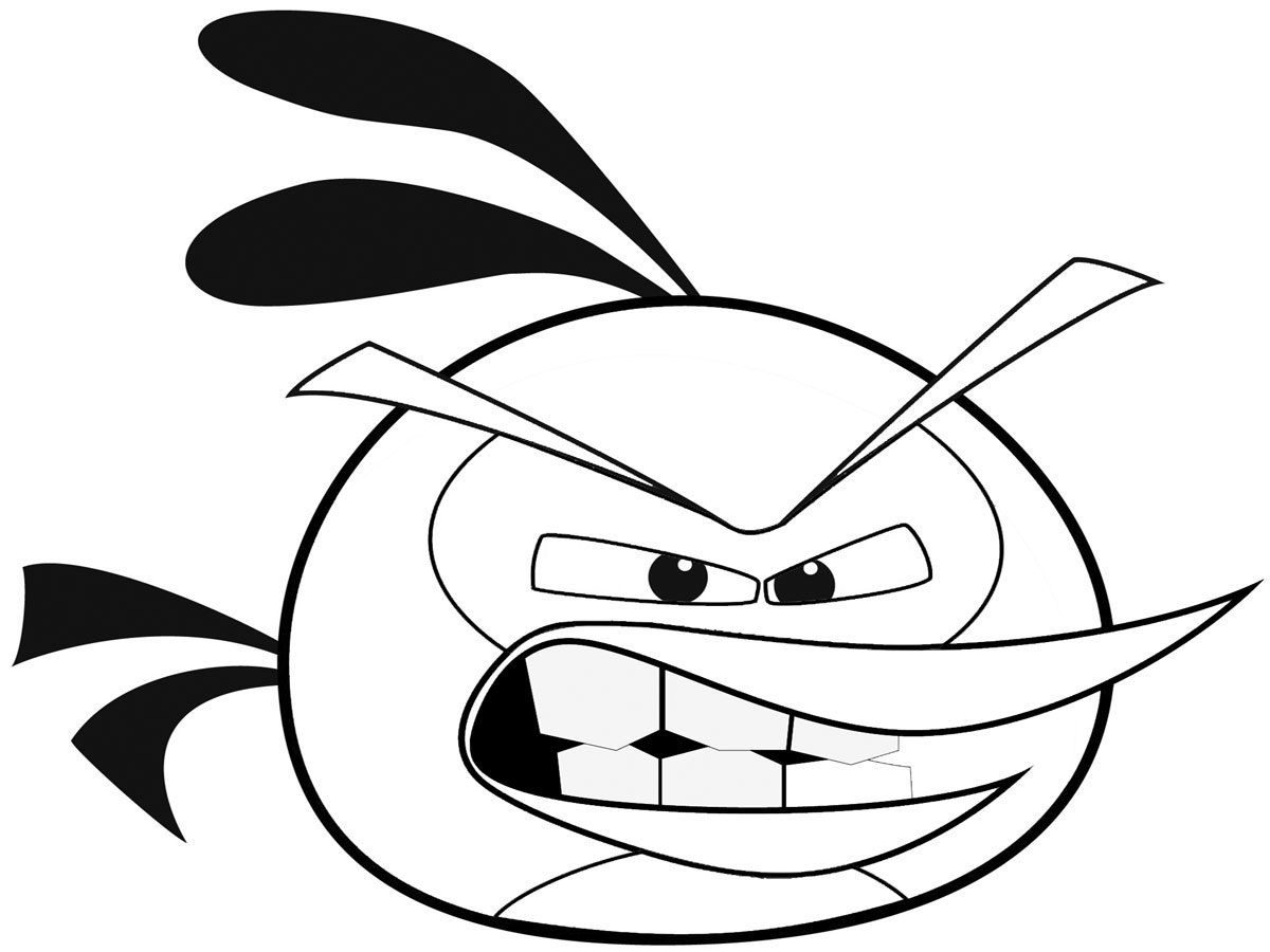 1200x900 Red Angry Bird Coloring Page Birds