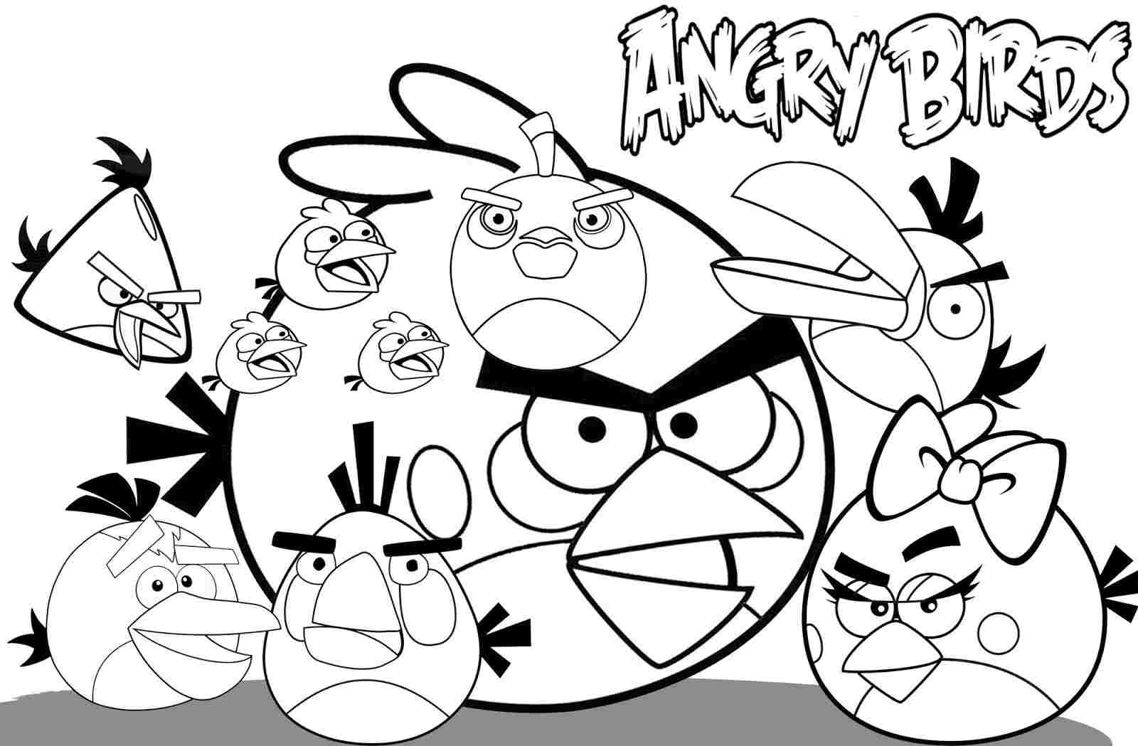 Angry Birds Colouring Pages To Print