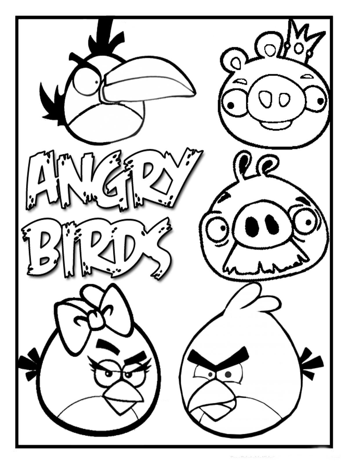 1200x1600 Angry Birds Coloring Pages Printable