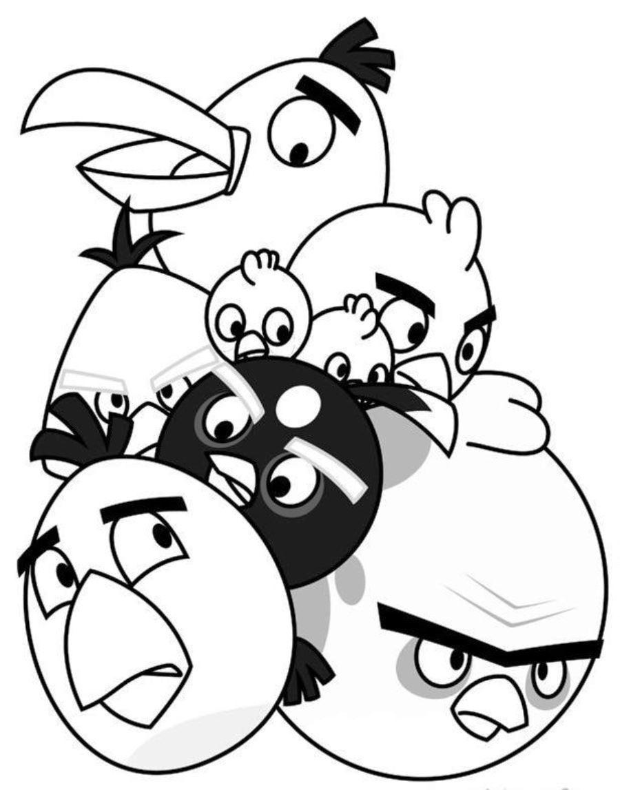 900x1147 Printable Angry Birds Coloring Pages 360coloringpages