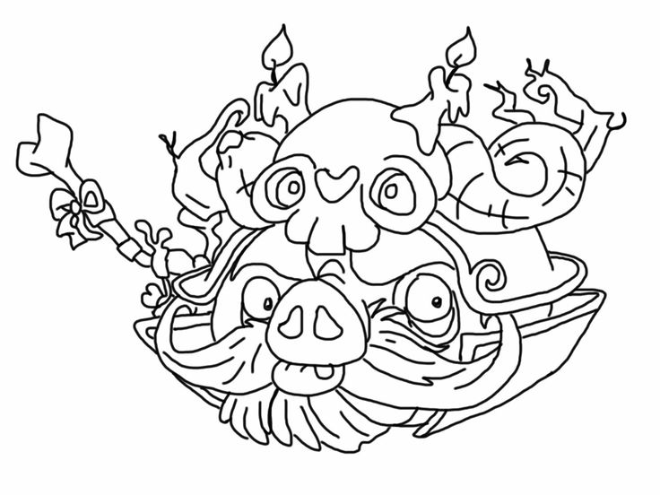 736x552 Angry Birds Epic Coloring Page Wizard Pig