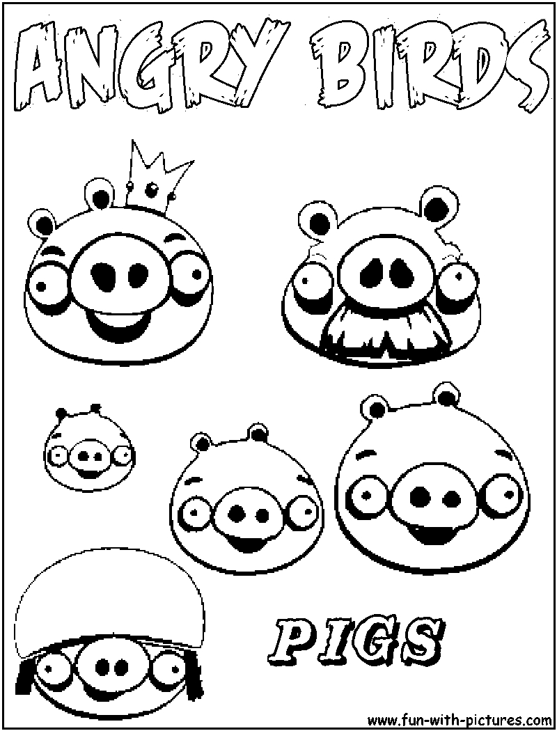 Angry Birds Pig Coloring Pages