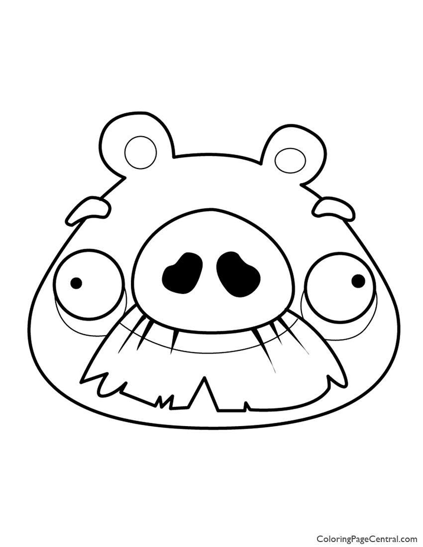 850x1100 Angry Birds Foreman Pig 01 Coloring Page Coloring Page Central