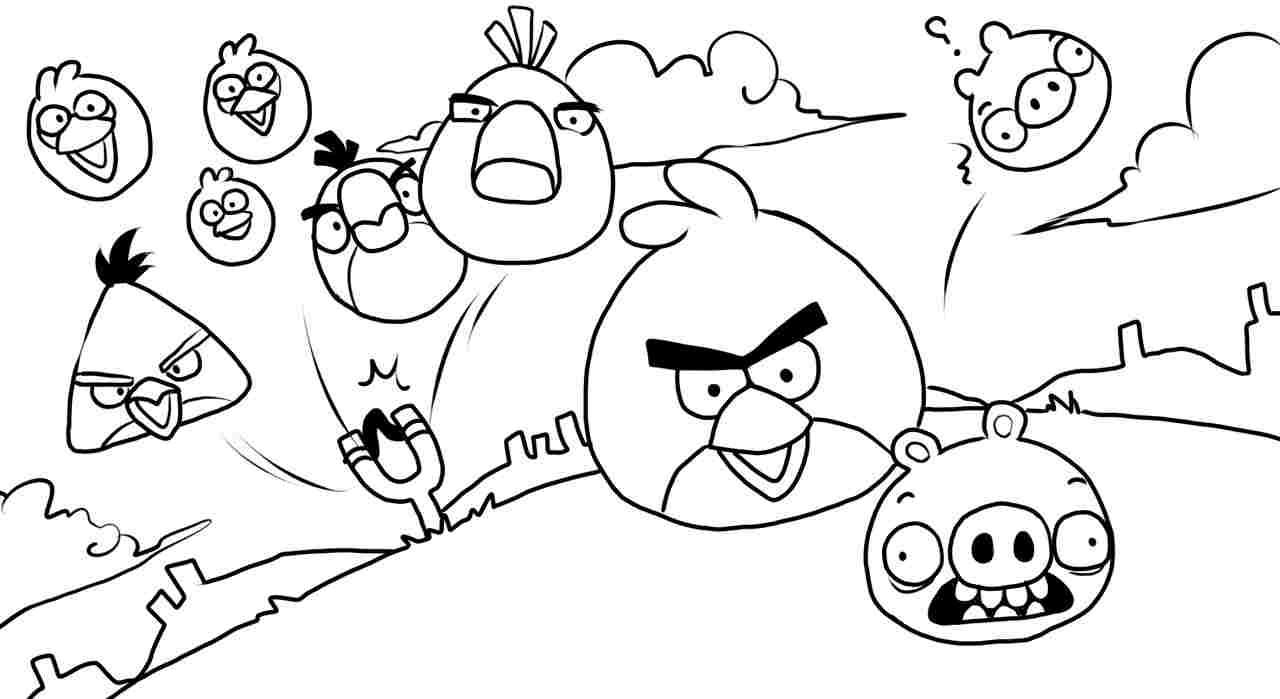 1280x699 Angry Birds Coloring Pages Printable