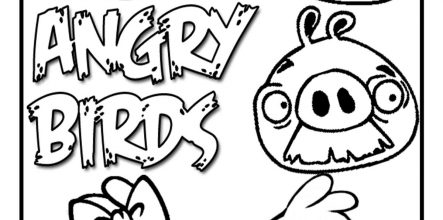 443x220 Angry Birds Coloring Page 29850