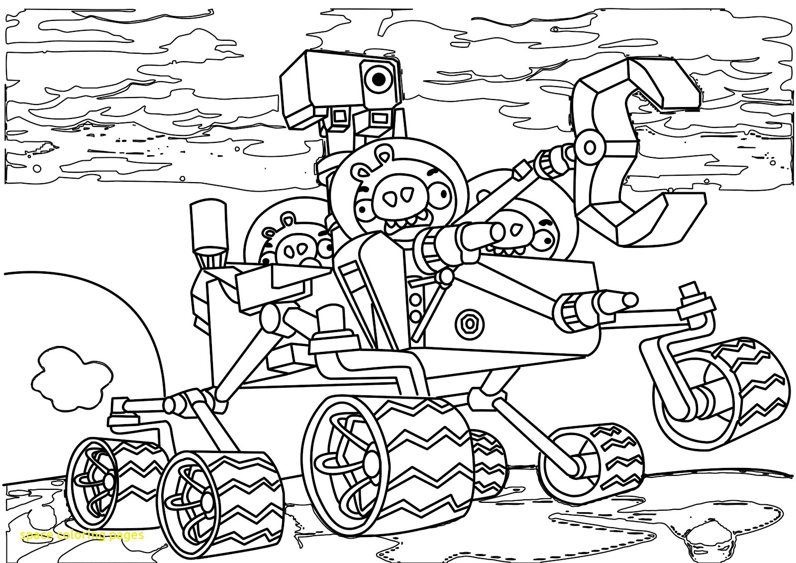 1600x1131 Angry Birds Space Coloring Page Pages With Stu