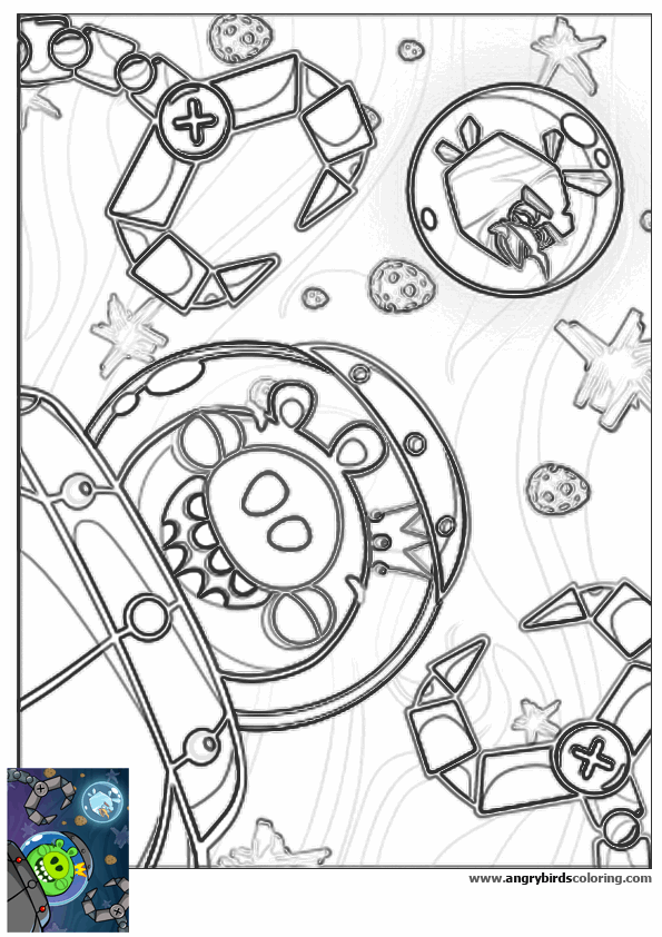 595x842 Angry Birds Space For Coloring 29