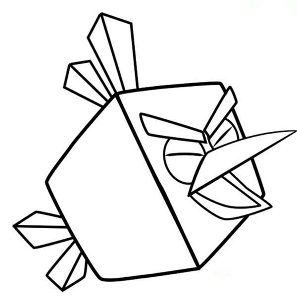 600x614 Ice Bird Is Screaming In Angry Birds Space Coloring Pages Batch