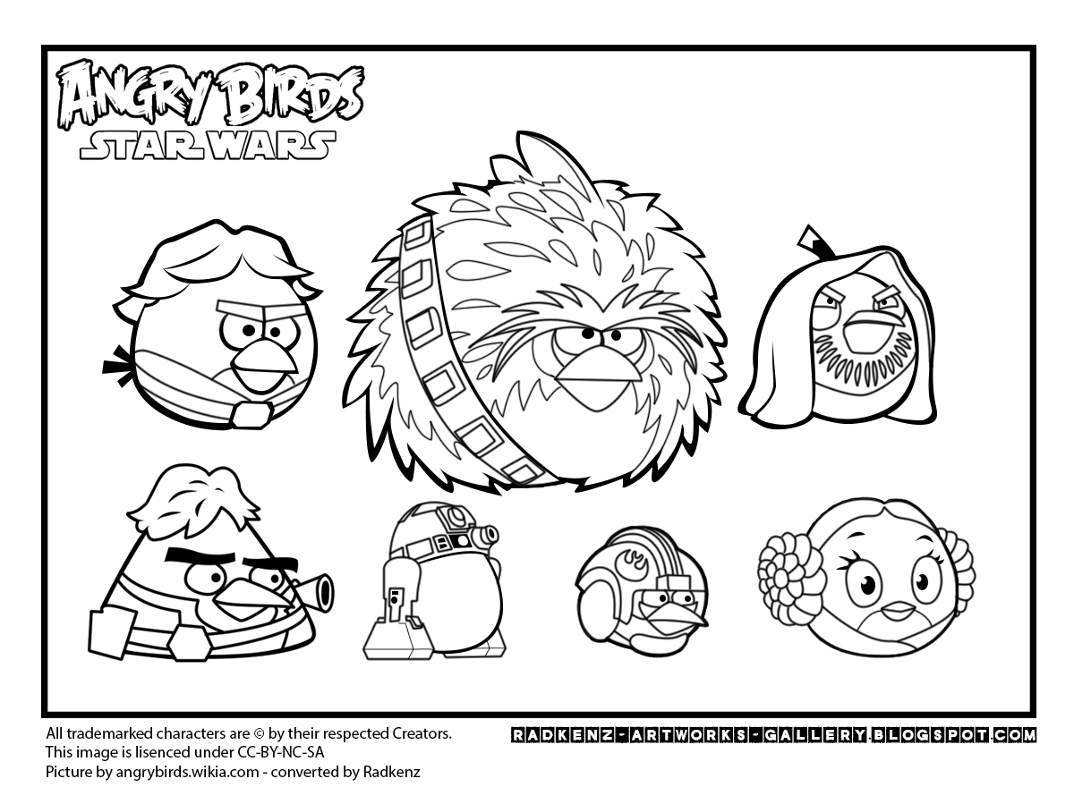 1200x899 Angry Birds Star Wars Coloring Pages