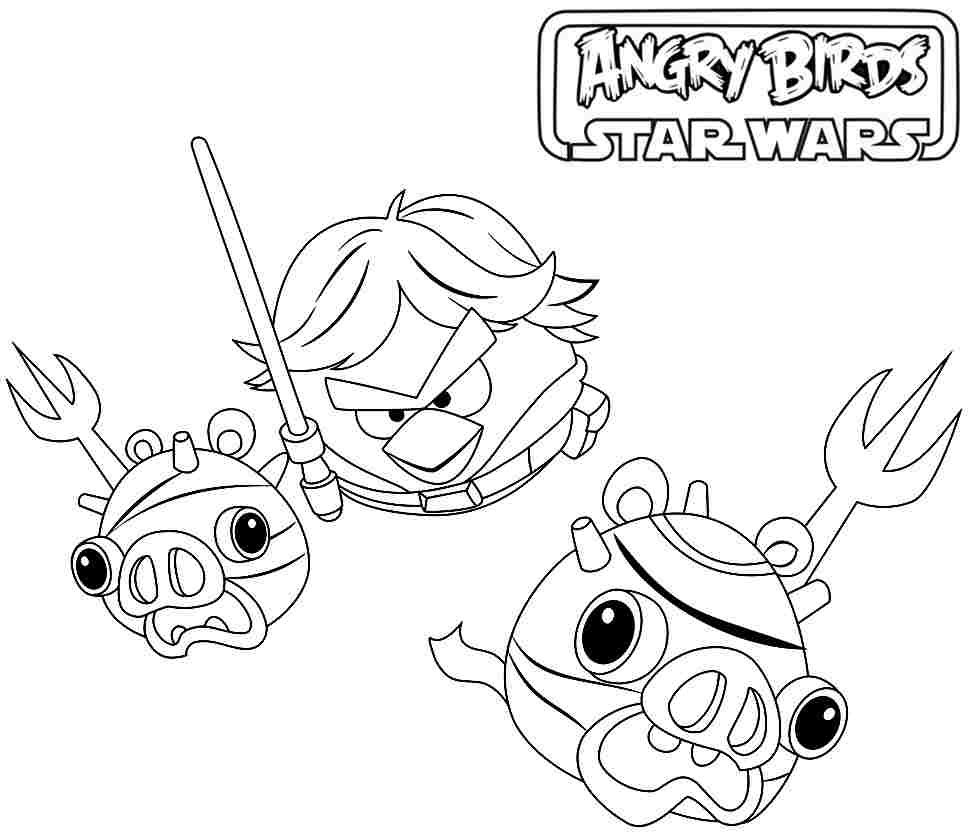 968x834 Angry Birds Star Wars Coloring Pages Printable Many Interesti