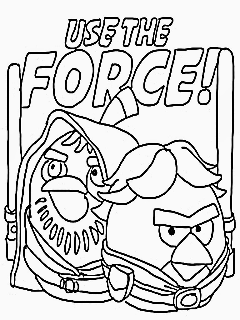 768x1024 Angry Birds Use The Force Star Wars Free Coloring Page Animals