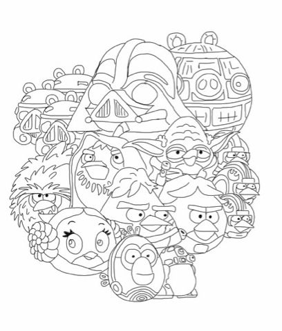 408x480 Coloring Pages Angry Birds Star Wars Coloring Pages School
