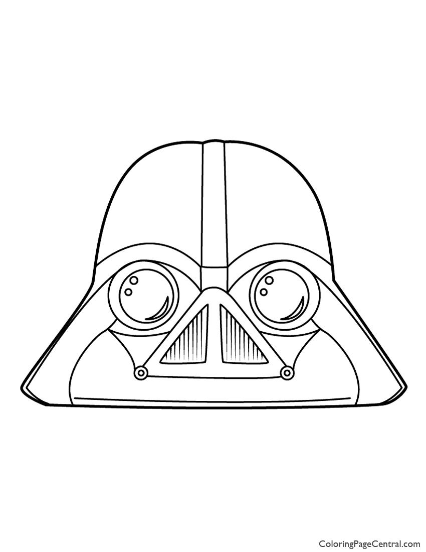 850x1100 Angry Birds Star Wars Darth Vader 01 Coloring Page Coloring