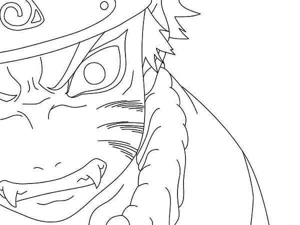 600x450 Anime Face Coloring Naruto Angry Page Pages