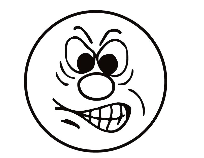810x630 Happy Face Coloring Page Angry Face Coloring Page Cute Smiley Face