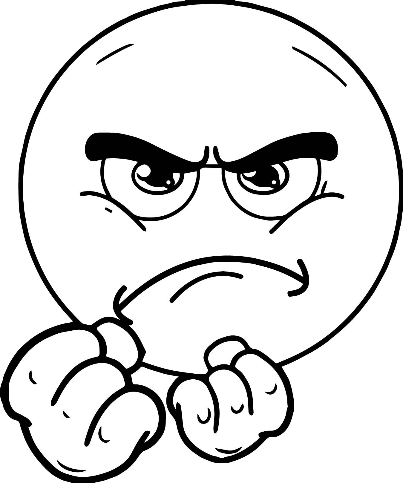 1349x1617 Angry Cartoon Face Anger Management Coloring Page With Kid