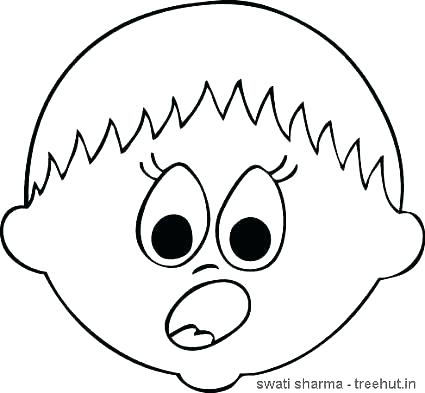 425x393 Sad Face Coloring Page Angry Face Coloring Page Happy Sad Face